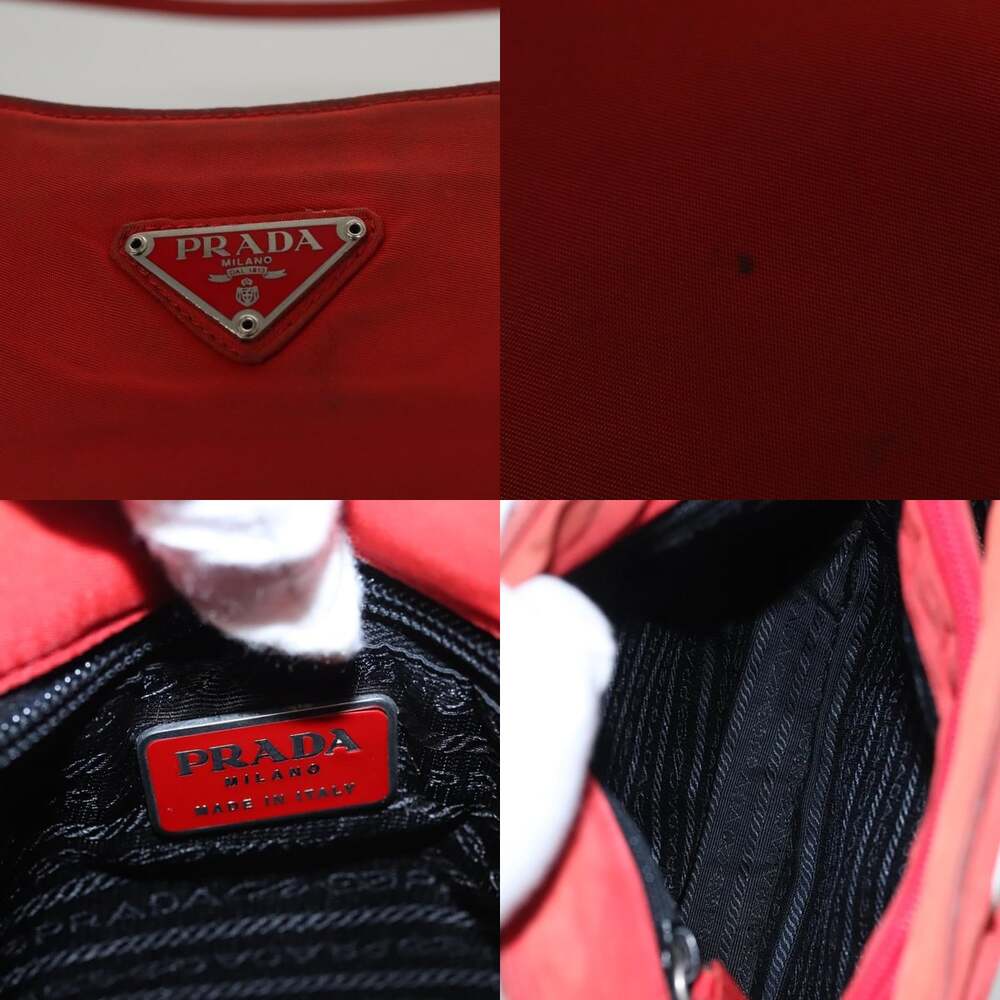 PRADA Shoulder Bag Nylon Red - Picture 11 of 13